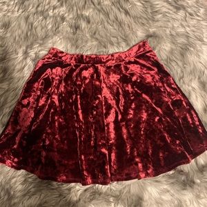 NWT Red Velvet Skater Skirt